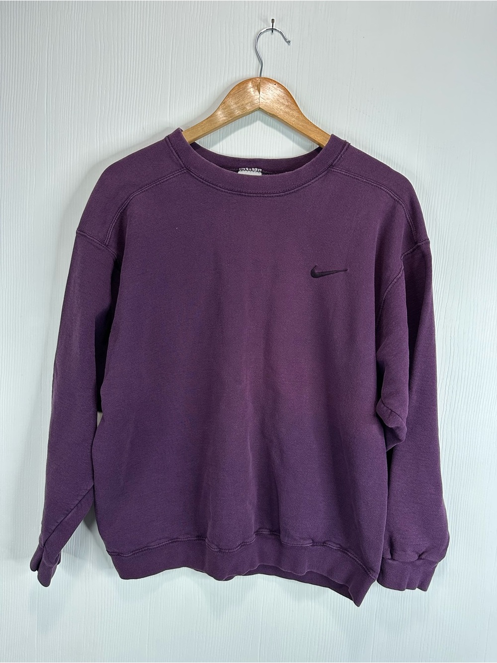 Vintage Nike Men's Sun Dyed Purple Crewneck Sweatshirt USA
